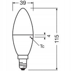 Osram LED SVÍČKA SVÍČKA E14 7W 806lm 2700K OSRAM