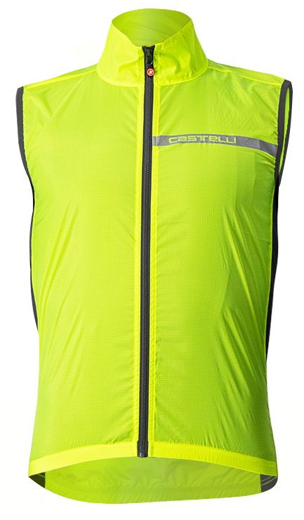 Castelli vesta Squadra Stretch Vest Electric Lime/Dark Gray žlutá L