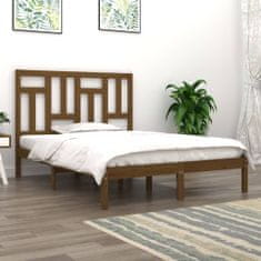 shumee Rám postele medově hnědý masivní borovice 120 x 200 cm