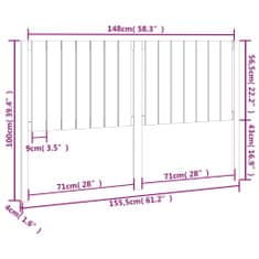 Vidaxl Čelo postele 155,5 x 4 x 100 cm masivní borovice