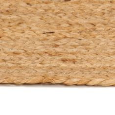 Vidaxl Kusový koberec pletený juta 210 cm kulatý