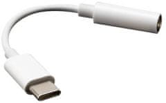 Akasa redukce USB-C - 3.5mm Jack, 10cm, bílá