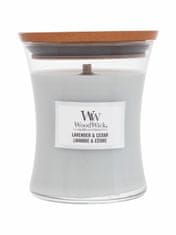 Woodwick 275g lavender & cedar, vonná svíčka