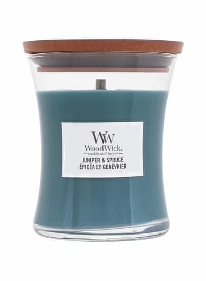 Woodwick 275g juniper & spruce, vonná svíčka