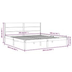 Vidaxl Postel bez matrace bílá 200 x 200 cm masivní borovice