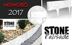 GardenPlast Okraj trávníku Palisada 79 cm STONEPALISADE - bílá