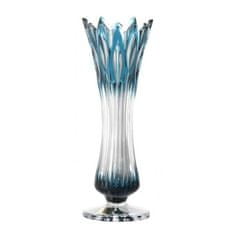 Caesar Crystal Váza Flame, barva azurová, výška 205 mm