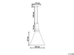 Beliani Závěsná lampa černo-zlatá MACKENZIE