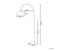 Beliani Stojací lampa v měděné barvě 160 cm CANDELLA