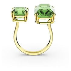 Swarovski Luxusní otevřený prsten se zelenými krystaly Millenia 5619626 (Obvod 55 mm)