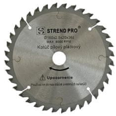 Strend Pro SuperSaw NWC 160x2,5x20 36T, pilový list na dřevo, SK plátky