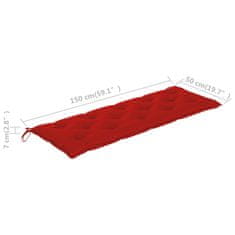 Greatstore Poduška pro závěsné houpací křeslo červená 150 cm textil