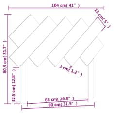 Greatstore Čelo postele medově hnědé 104 x 3 x 80,5 cm masivní borovice