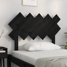 Greatstore Čelo postele černé 104 x 3 x 80,5 cm masivní borovice