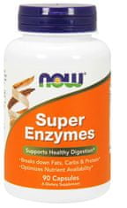 NOW Foods Super Enzymes, komplexní trávící enzymy, 90 kapslí - EXPIRACE 4/24