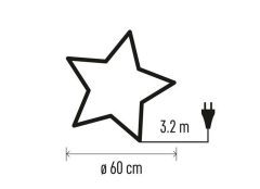 Emos Vánoční papírová hvězda závěsná 60cm DCAZ09