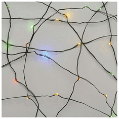 Emos LED vánoční nano řetěz zelený multicolor 15m D3AM03