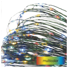 Emos LED vánoční nano řetěz zelený multicolor 15m D3AM03