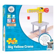 Bigjigs Rail Velký jeřáb žlutý