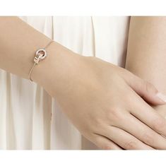 Swarovski Slušivý bronzový náramek s třpytivým přívěskem Hollow 5636498