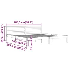 Vidaxl Válenda masivní borové dřevo 200 x 200 cm