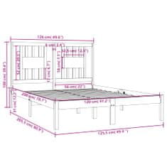 shumee Rám postele masivní borovice 120 x 200 cm