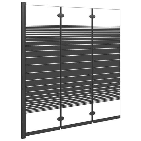 Vidaxl Skládací sprchová zástěna 3 panely 130 x 130 cm ESG černá