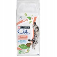 Purina Cat Chow Sensitive Ricco in Salmone 15 kg granule pro kočky s citlivým trávicím traktem