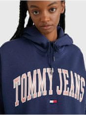 Tommy Jeans Tmavě modré dámské mikinové šaty s kapucí Tommy Jeans XS