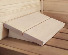 Topsauna Podhlavník do sauny - saunová opěrka hlavy - dřevěný polštář - bílá osika