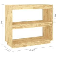 Greatstore Knihovna 80 x 35 x 71 cm masivní borovice