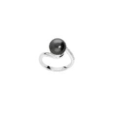 Brilio Silver Elegantní stříbrný prsten s pravou tahitskou perlou TA/SR05575A (Obvod 54 mm)