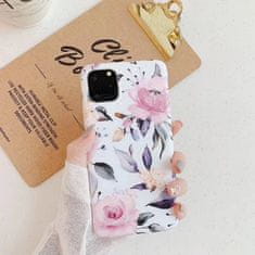 Tech-protect Floral silikonový kryt na Samsung Galaxy A53 5G, bílý