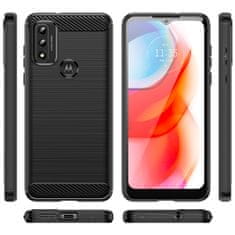 MG Carbon Case Flexible silikonový kryt na Motorola Moto G Play 2022, černý