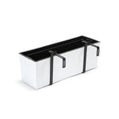 botle Ratanový balkonový květináč s háčky moka 19 x 56 x 19,5 cm Plast