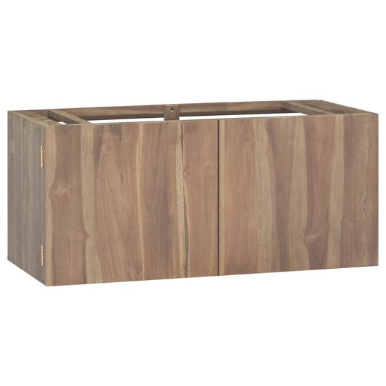 Greatstore Nástěnná koupelnová skříňka 90 x 39 x 40 cm masivní teak