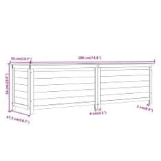 Greatstore Zahradní box na podušky 200 x 50 x 56 cm masivní jedlové dřevo