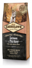 Carnilove Salmon & Turkey For Large Breed Puppies 12 kg - granule pro štěňata s lososem a krůtím masem