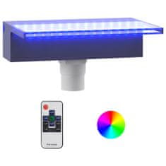 Greatstore Přelivový vodopád s RGB LED osvětlením akryl 30 cm