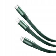 Mcdodo MCDODO ZATAHOVACÍ TELEFONNÍ KABEL PRO IPHONE/ MICRO USB/ USB-C 3V1 66W CA-1201