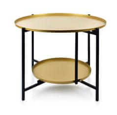 Mondex LUCAS BLACK&GOLD Dvoupatrový konferenční stolek 60,5xh45cm