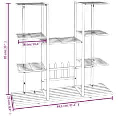 Vidaxl Stojan na květiny 94,5 x 25 x 89 cm černý železo