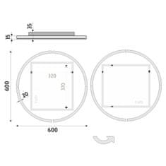 NIMCO Kulaté zrcadlo do koupelny 60 cm s osvětlením NIMCO ZP 24000R