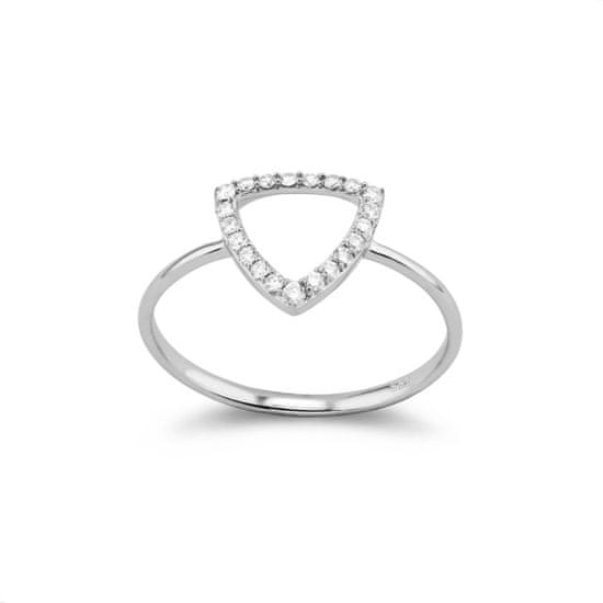 DIAMOND SPOT Zlatý prsten s brilianty . motiv trojuhelnik