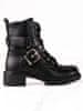 Módní černé dámské kotníčkové boty na plochém podpatku + Ponožky Gatta Calzino Strech, černé, 36