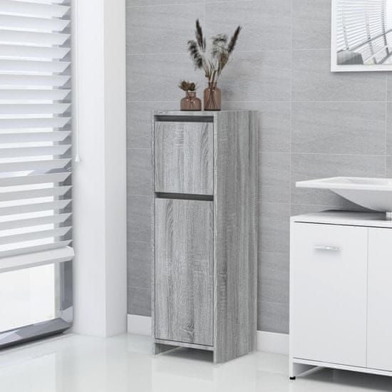 Vidaxl Koupelnová skříňka šedá sonoma 30 x 30 x 95 cm kompozitní dřevo