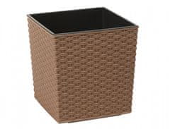 Lamela Obal na květník JUKA RATTAN ECO plastový 30x30x31cm