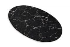 Conceptum Hypnose Oválný koberec Black Marble 60x90 cm černý