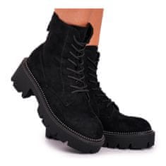 Dámské boty Trapper Boots Black Suede Malawi velikost 38