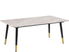 Danish Style Konferenční stolek Matcha, 110 cm, mramor / bílá